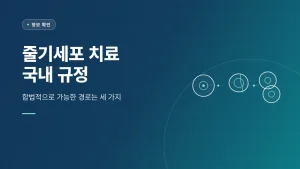 줄기세포 치료 국내 규정 썸네일